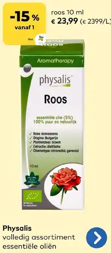 Bio Planet Physalis essentiële olie roos aanbieding