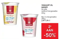 Alvo De lelie yoghurt 0% mager vanille of met grenadine aanbieding