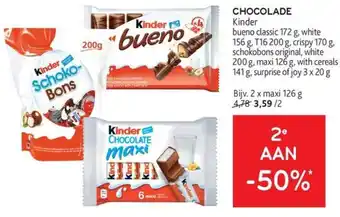Alvo Kinder chocolade aanbieding