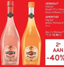 Alvo Martin aperitief bellini, mimosa of rossini aanbieding