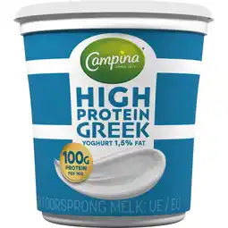 Albert Heijn Campina High protein Greek yoghurt 1,5% fat aanbieding
