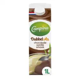 Albert Heijn Campina Dubbelvla chocolade vanille smaak aanbieding