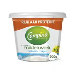 Albert Heijn Campina Magere milde kwark naturel aanbieding