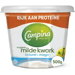 Albert Heijn Campina Magere milde kwark naturel aanbieding