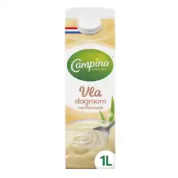 Albert Heijn Campina Vla slagroom vanille smaak aanbieding