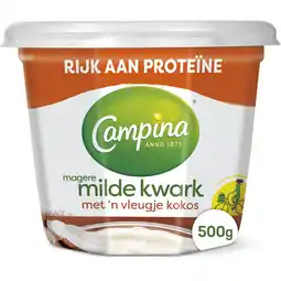Albert Heijn Campina Magere milde kwark kokos aanbieding