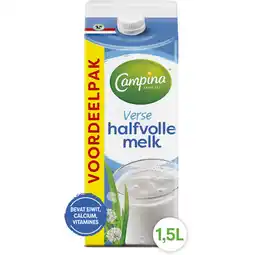 Albert Heijn Campina Halfvolle melk voordeelverpakking aanbieding