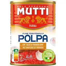 Albert Heijn Mutti Polpa fijne tomatenpulp met knoflook aanbieding