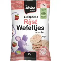 Albert Heijn De Kleine Keuken Biologische rijstwafeltjes aardbei 7m+ aanbieding