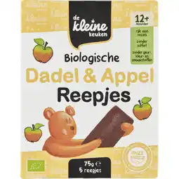 Albert Heijn De Kleine Keuken Biologische dadel & appel reepjes 12m+ aanbieding