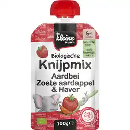 Albert Heijn De Kleine Keuken Knijpmix aardbei zoete aardappel 6m+ aanbieding