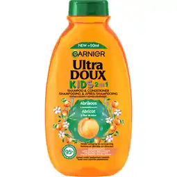 Albert Heijn Ultra Doux Kids shampoo & conditioner abrikoos bel aanbieding