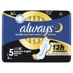 Albert Heijn Always Ultra secure night extra maandverband aanbieding