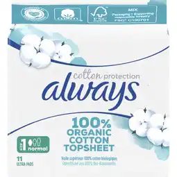 Albert Heijn Always Organic cotton normal maandverband aanbieding