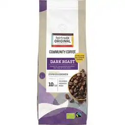 Albert Heijn Fairtrade Original Community coffee dark roast bonen aanbieding