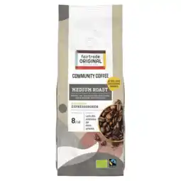 Albert Heijn Fairtrade Original Community coffee medium roast bonen aanbieding