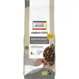 Albert Heijn Fairtrade Original Community coffee medium roast bonen aanbieding