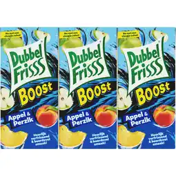 Albert Heijn DubbelFrisss Boost appel & perzik 6-pack aanbieding