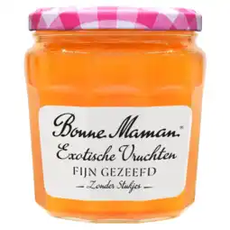 Albert Heijn Bonne Maman Exotische vruchten fijn gezeefd aanbieding