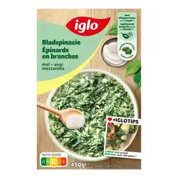 Albert Heijn Iglo Bladspinazie mozzarella bel aanbieding