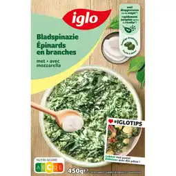 Albert Heijn Iglo Bladspinazie mozzarella bel aanbieding