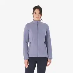 Decathlon Fleece jas voor bergwandelen dames H100 volledige rits paars aanbieding