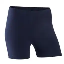Decathlon Basic short voor meisjes katoen marineblauw aanbieding