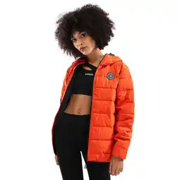 Decathlon Dames Lifestyle waterbestendig puffer jack Fire-W Levendig Oranje aanbieding