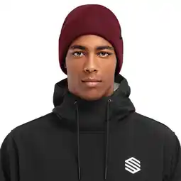 Decathlon Heren en Dames Wintersport Wintermuts Snowflake Maroon Bordeaux aanbieding