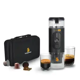 Decathlon Set draagbare koffiemachine Handpresso E-Presso+ 90 ml – Reiskoffiezetapparaat aanbieding