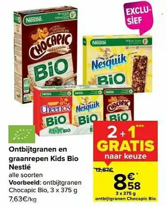 Carrefour Ontbijtgranen chocapic bio aanbieding