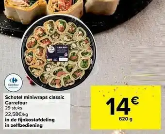 Carrefour Schotel miniwraps classic carrefour aanbieding