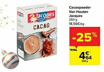Carrefour Cacaopoeder van houten jacques aanbieding