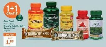 Holland & Barrett Krunchy keto bar salty caramel nut aanbieding
