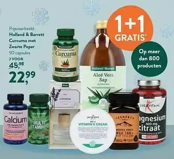 Holland & Barrett Holland + barrett curcuma met zwarte peper aanbieding