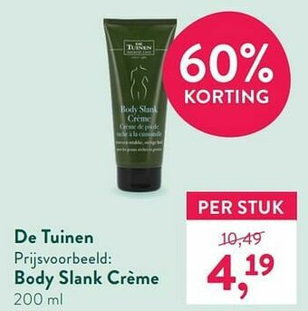Holland & Barrett Body slank crème aanbieding