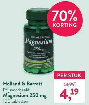 Holland & Barrett Magnesium 250 mg aanbieding
