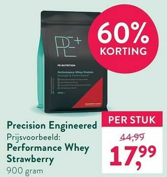 Holland & Barrett Performance whey strawberry aanbieding