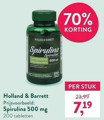 Holland & Barrett Spirulina 500 mg aanbieding