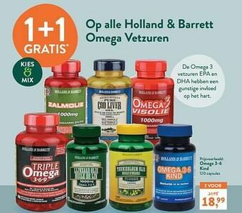 Holland & Barrett Omega 3-6 kind aanbieding