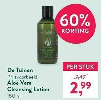 Holland & Barrett Aloë vera cleansing lotion aanbieding