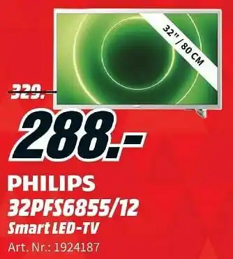 MediaMarkt Philips 32pfs6855-12 smart led-tv aanbieding