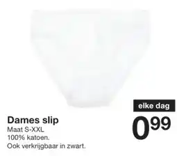 Zeeman Dames slip aanbieding