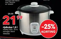 Yess rijstkoker 1,8 l aanbieding