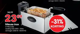 Yess friteuse inox aanbieding