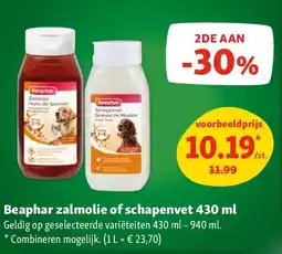 Maxi Zoo Beaphar zalmolie of schapenvet 430 ml aanbieding