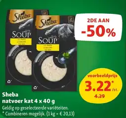 Maxi Zoo Sheba natvoer kat 4 x 40 g aanbieding