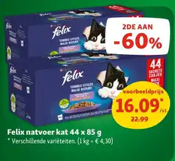 Maxi Zoo Felix natvoer kat 44 x 85 g aanbieding