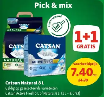 Maxi Zoo Catsan Natural 8 L aanbieding