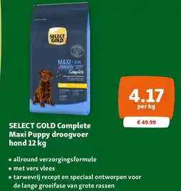 Maxi Zoo SELECT GOLD Complete Maxi Puppy droogvoer hond 12 kg aanbieding